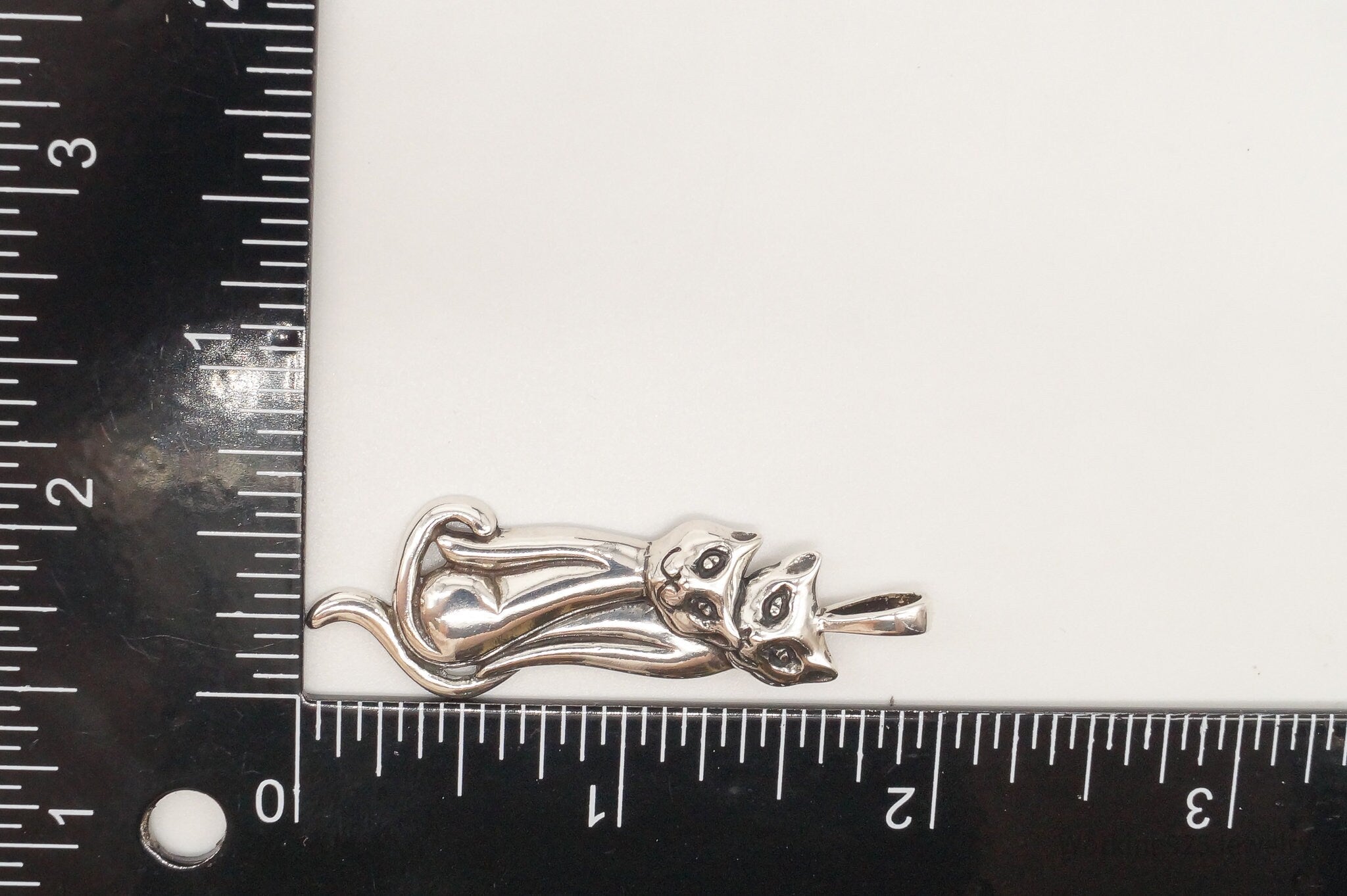 Vintage Designer KABANA Kittens Cats Sterling Silver Pendant | Jewelry > Necklaces > Pendants | Wiccan Center