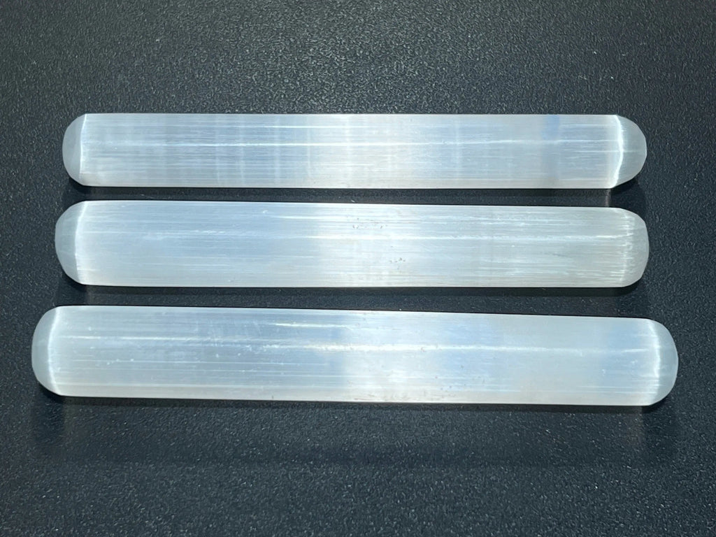 Selenite Crystal Round Wand (5.5 Inches) Massage Wands Roller Carving Wholesale Gemstone Lot | Home & Living > Home Decor > Home Accents > Rocks & Geodes | Wiccan Center