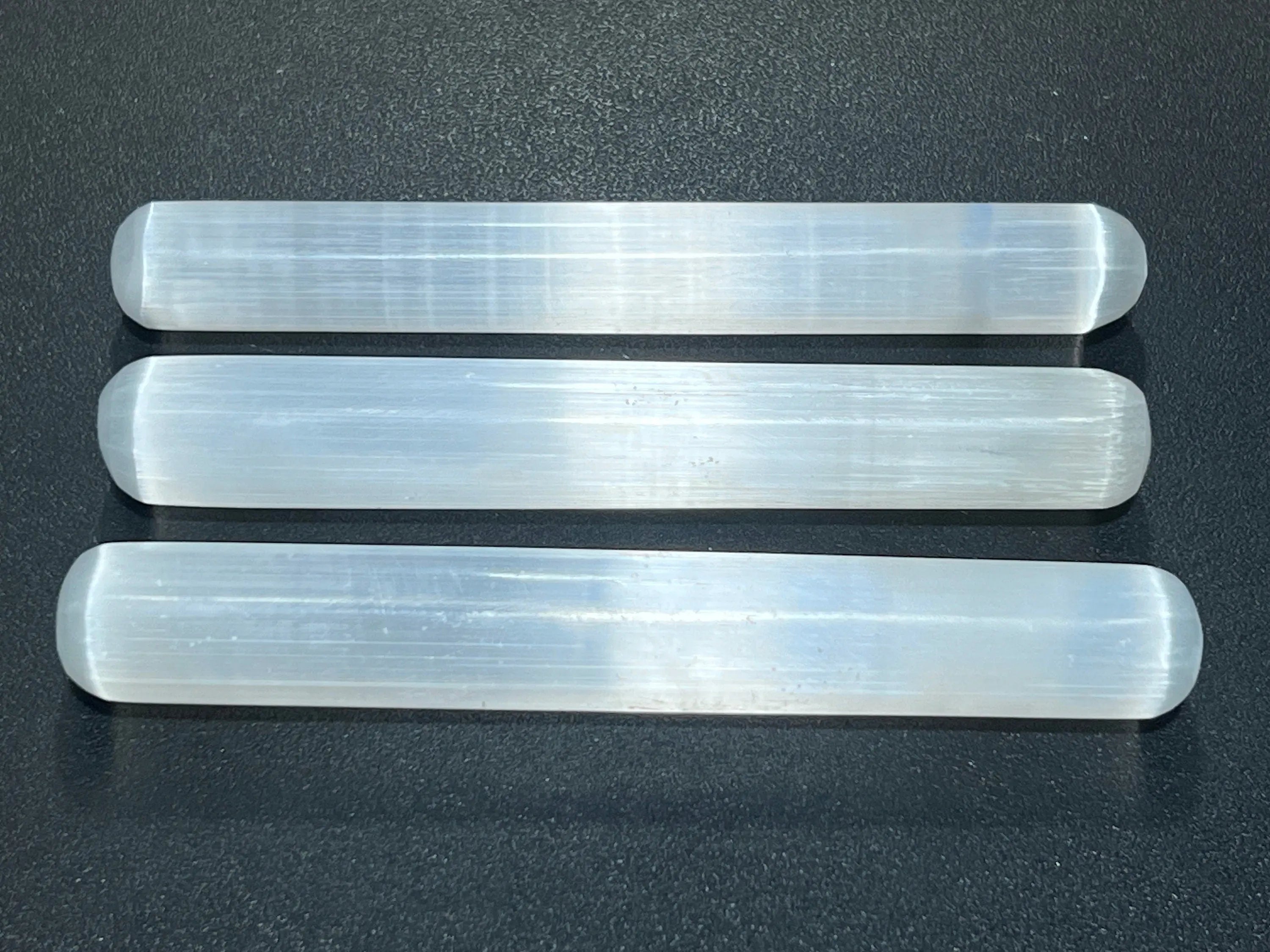Selenite Crystal Round Wand (5.5 Inches) Massage Wands Roller Carving Wholesale Gemstone Lot | Home & Living > Home Decor > Home Accents > Rocks & Geodes | Wiccan Center