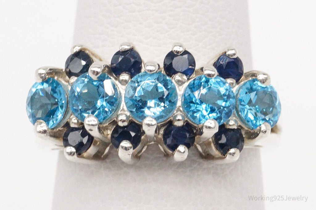 Vintage Blue Topaz Sapphire Sterling Silver Ring - Size 4.75 | Jewelry > Rings | Wiccan Center