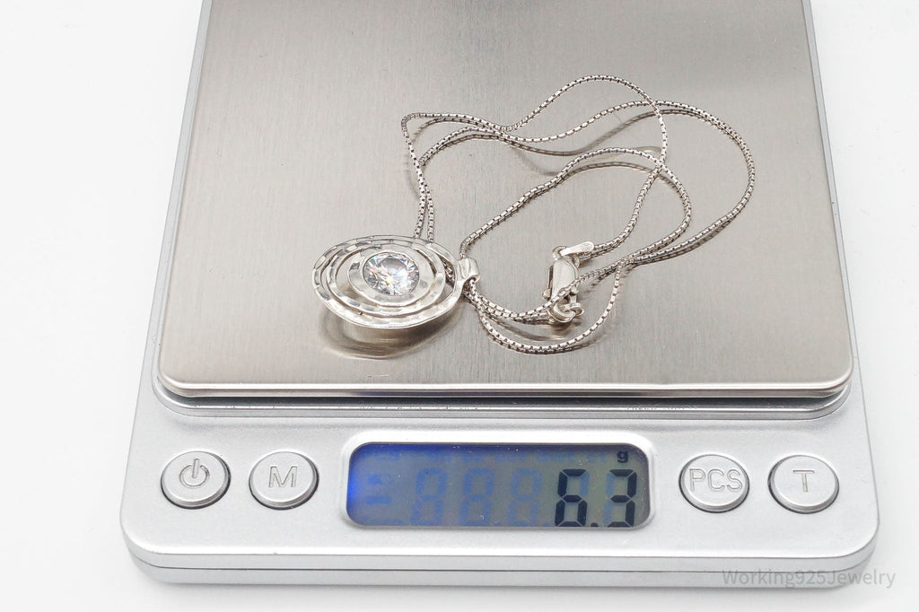 VTG Designer Silpada Large Cubic Zirconia Sterling Silver Necklace | Jewelry > Necklaces > Pendants | Wiccan Center
