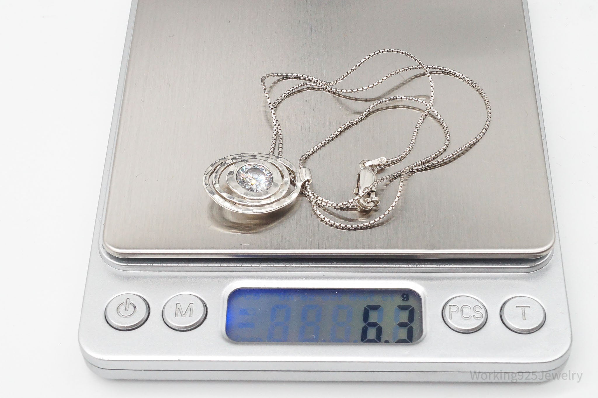 VTG Designer Silpada Large Cubic Zirconia Sterling Silver Necklace | Jewelry > Necklaces > Pendants | Wiccan Center
