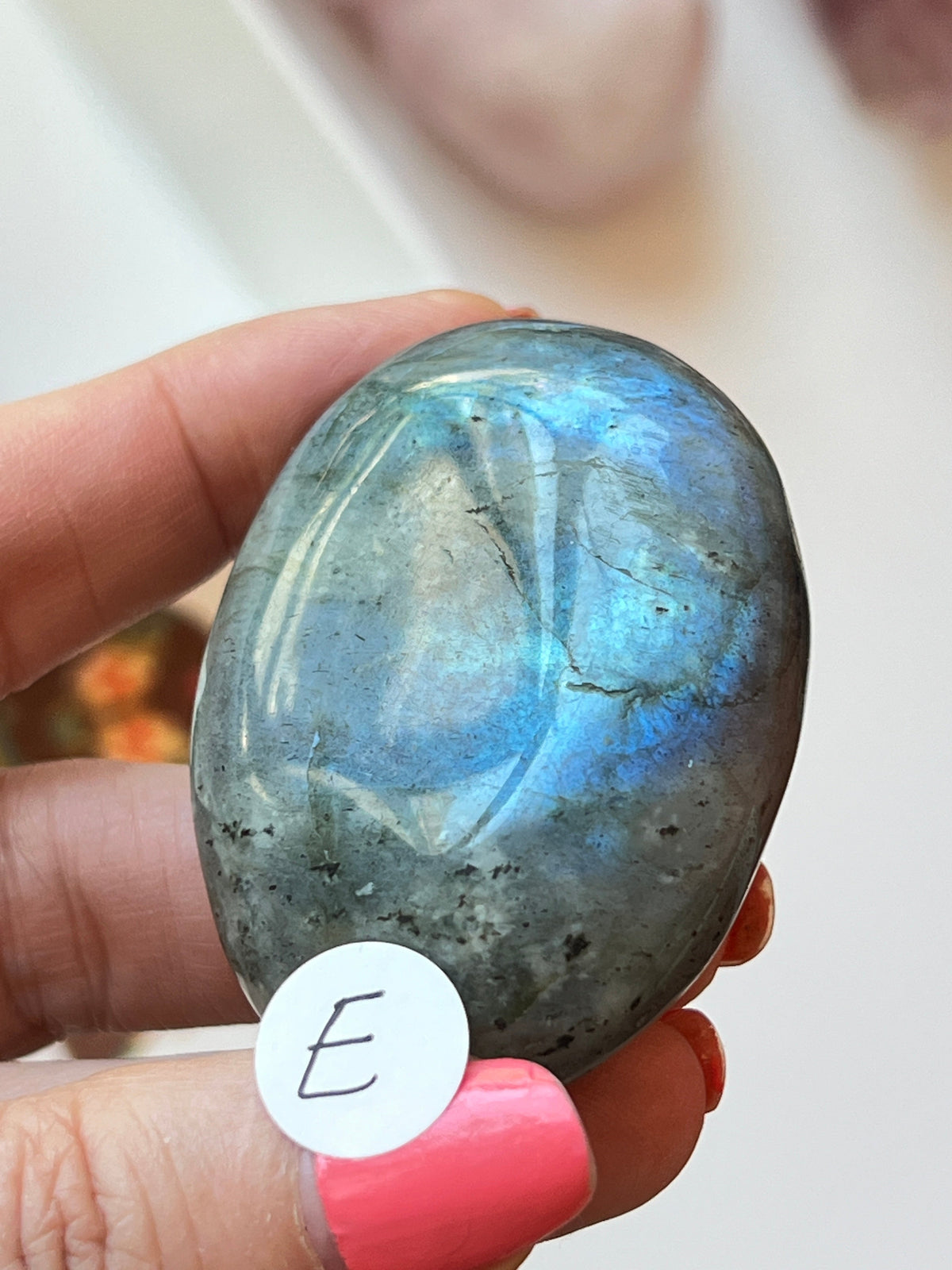 Labradorite Palm Stone for Transitions, Flashy, You Choose
