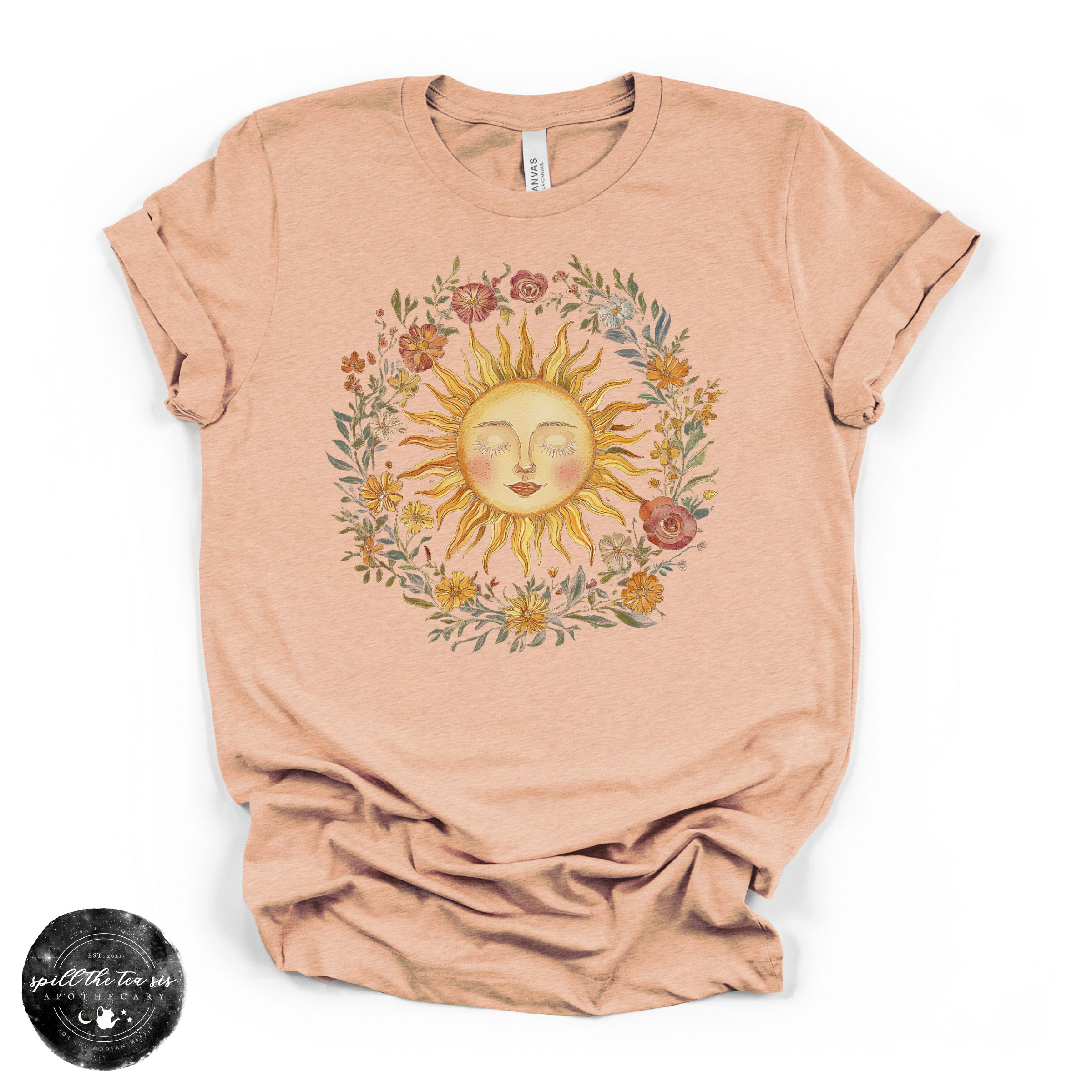 Celestial Sun Tee | Mystical Sun Graphic T-Shirt | | Wiccan Center