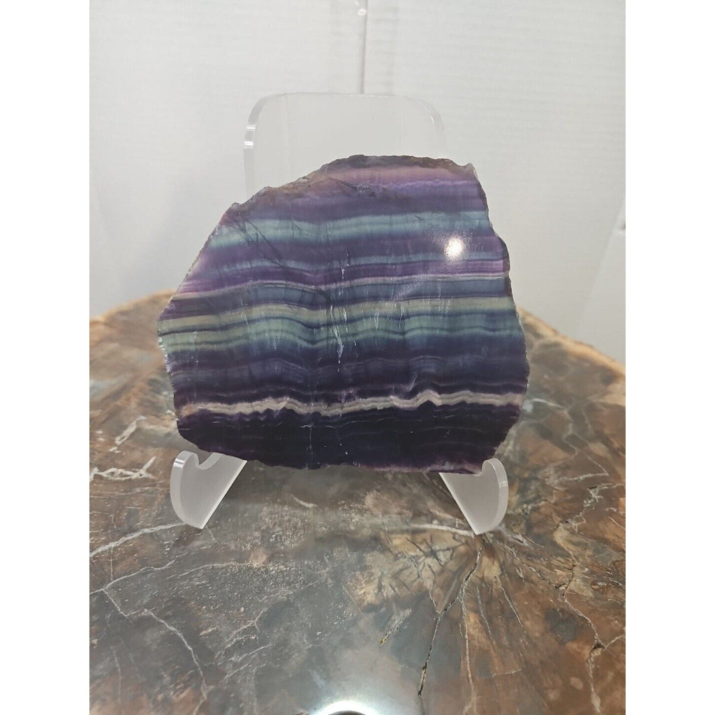 380G Natural beautiful Rainbow Fluorite Crystal flake original stone specimen | Mineral Specimens | Wiccan Center