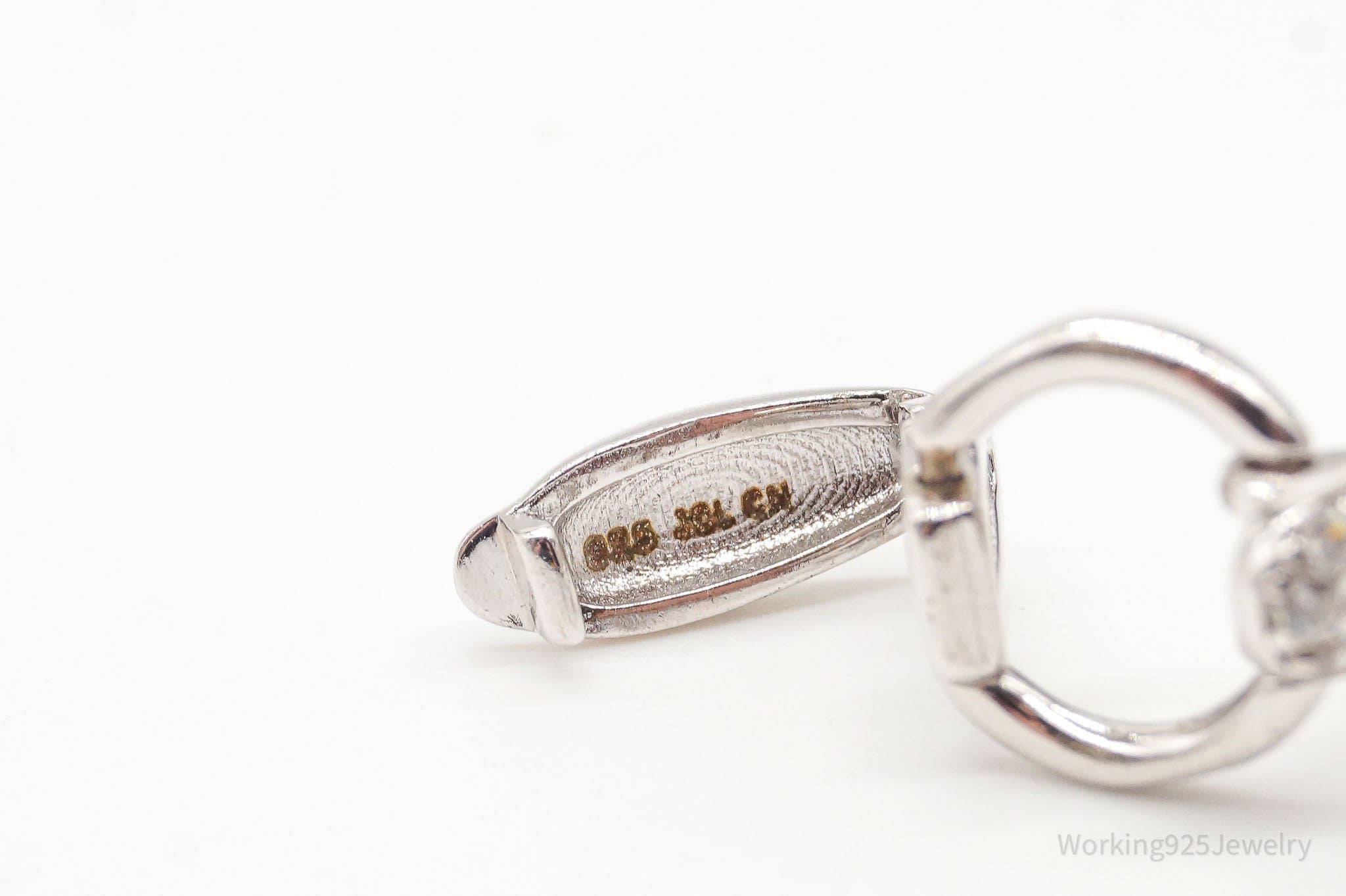 Vintage Designer Cubic Zirconia Open Link Sterling Silver Bracelet | Jewelry > Bracelets | Wiccan Center