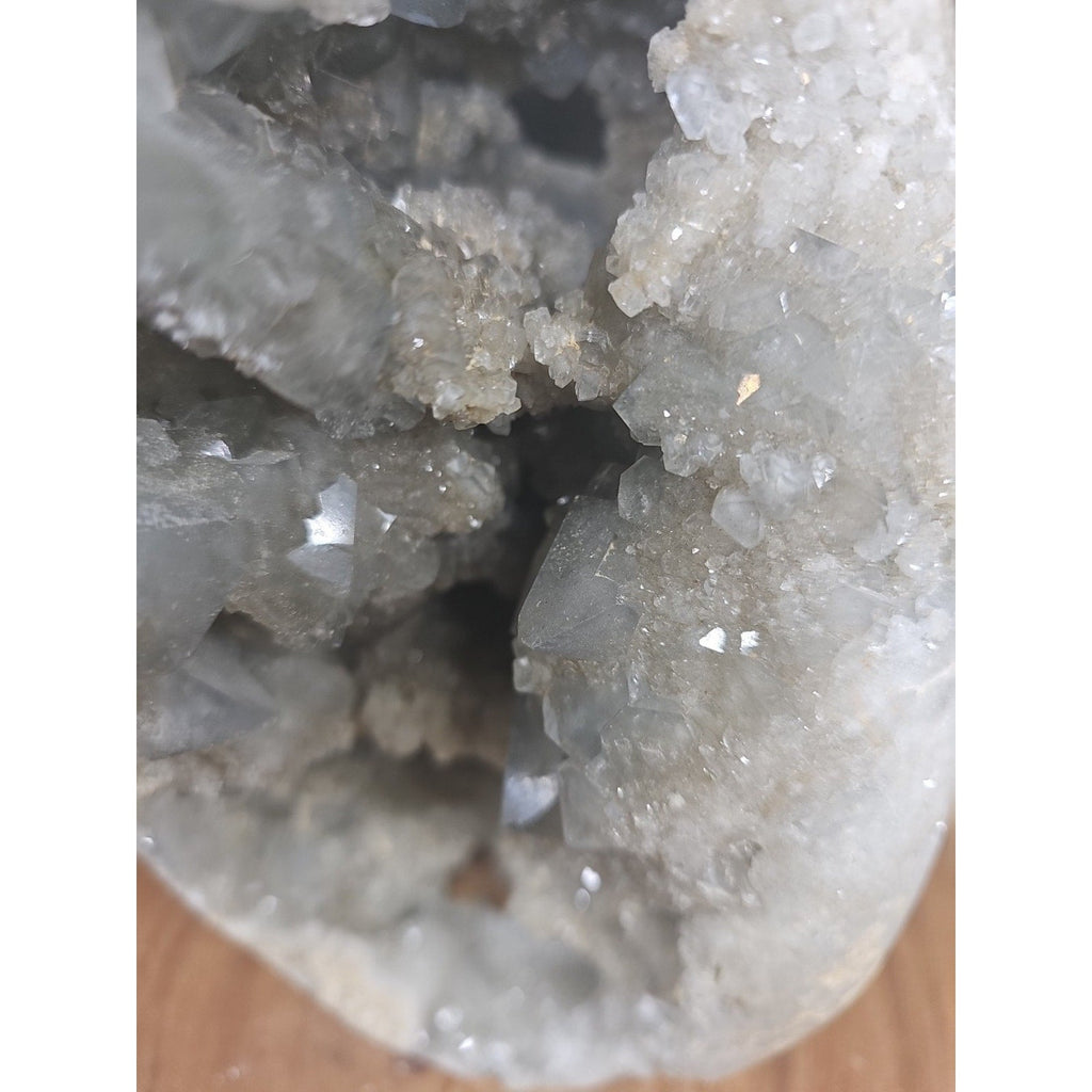 Large Baby Blue Celestite Geode Cluster — 13.6 lbs, 8 inches, Brazil | CrystalCloud Company | Geodes & Clusters | Wiccan Center