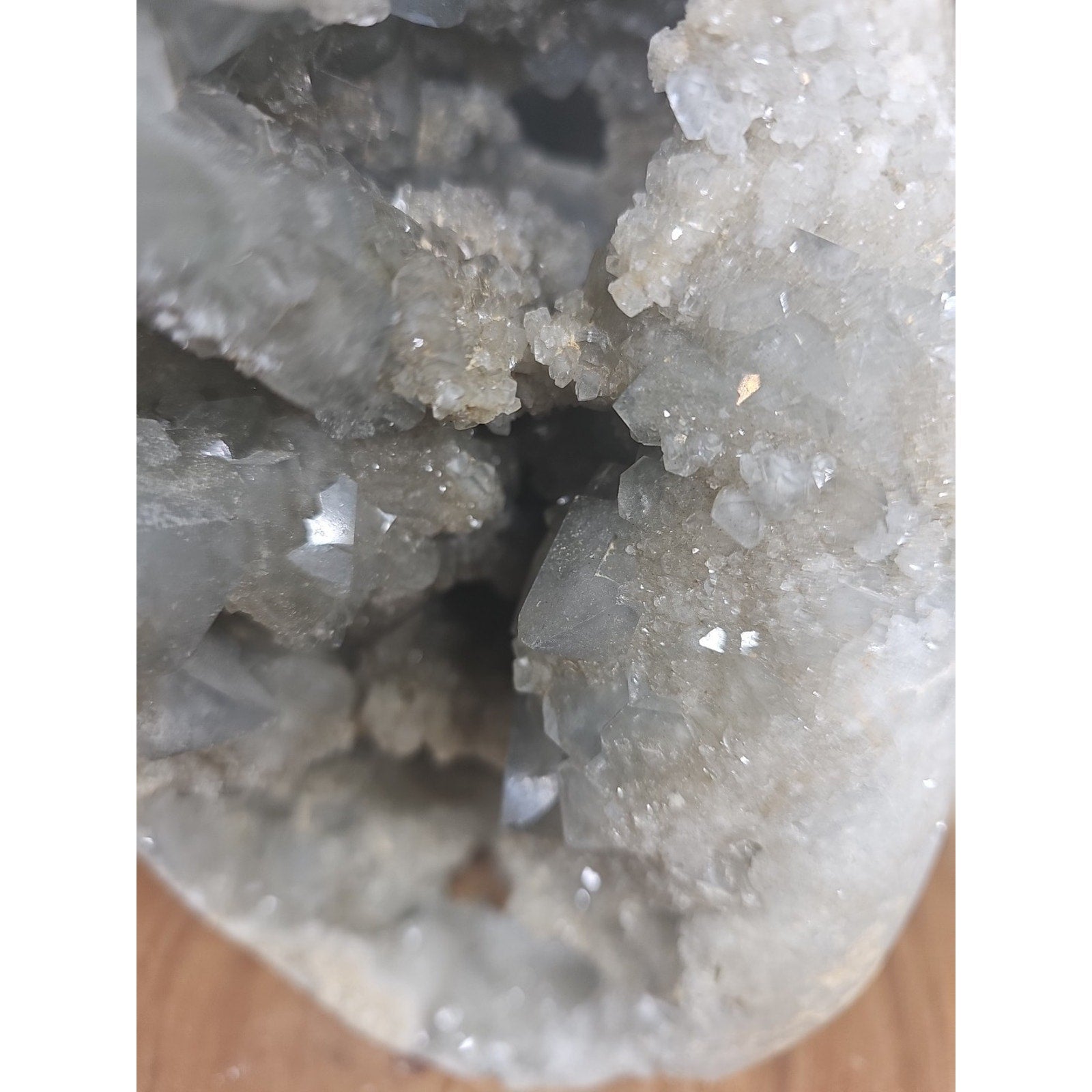 Large Baby Blue Celestite Geode Cluster — 13.6 lbs, 8 inches, Brazil | CrystalCloud Company | Geodes & Clusters | Wiccan Center