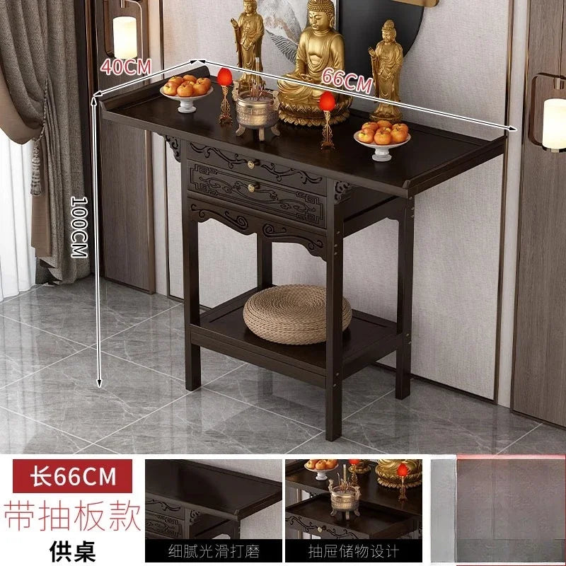 Standing Cabinet Altar – Buddha Table & Home Incense Offering Stand