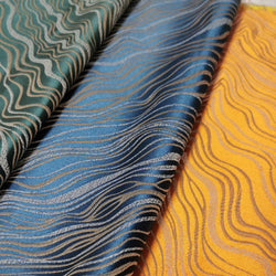 High Precision Gold Thread Wave Pattern Jacquard Fabric | Fabric | Wiccan Center