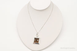 Designer Ross Simons Large Smoky Topaz Single Diamond Sterling Silver Necklace | Jewelry > Necklaces > Pendants | Wiccan Center