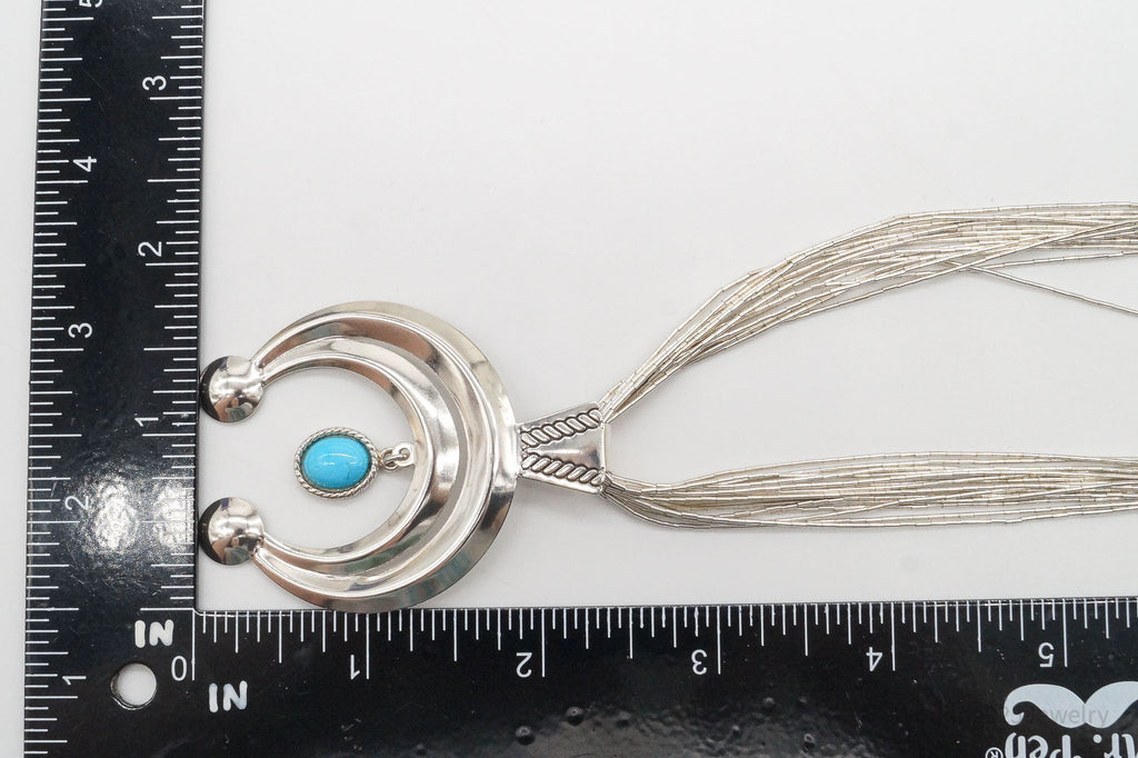 Vintage Western Designer Carolyn Pollack Turquoise Sterling Silver Necklace | Jewelry > Necklaces | Wiccan Center