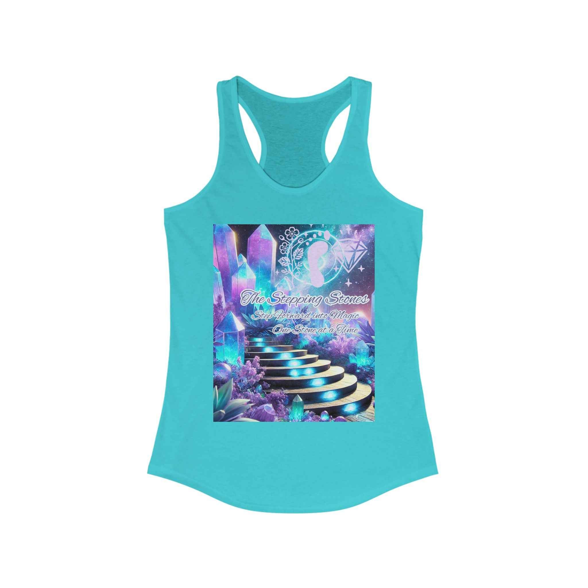 Crystal Stepping Stones Women's Racerback Tank Top - Positive Vibes Tee | Tank Top | Wiccan Center