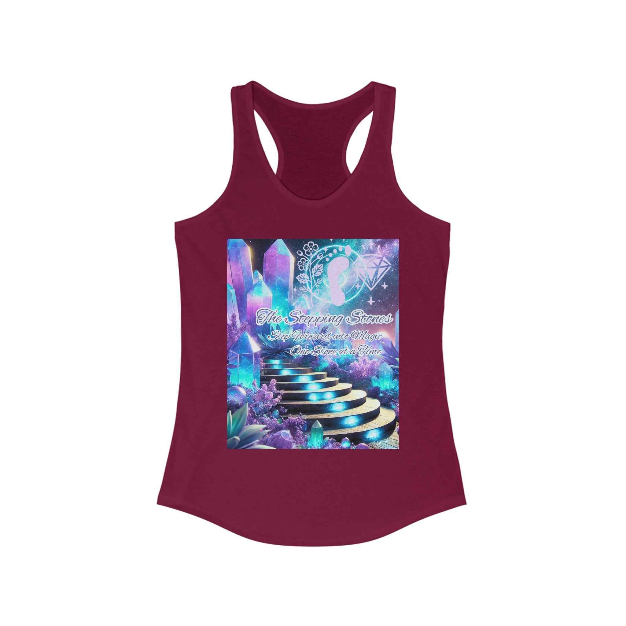 Crystal Stepping Stones Women's Racerback Tank Top - Positive Vibes Tee | Tank Top | Wiccan Center
