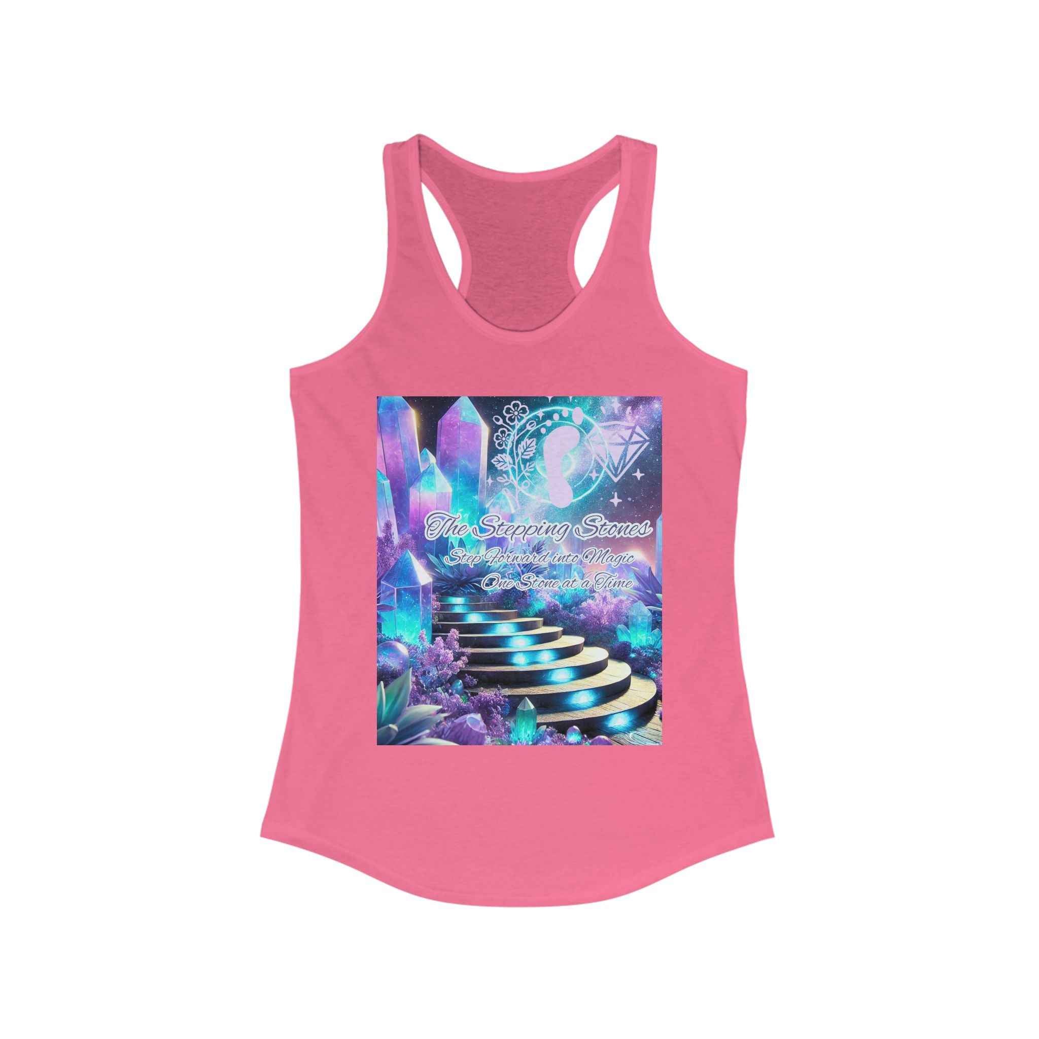 Crystal Stepping Stones Women's Racerback Tank Top - Positive Vibes Tee | Tank Top | Wiccan Center