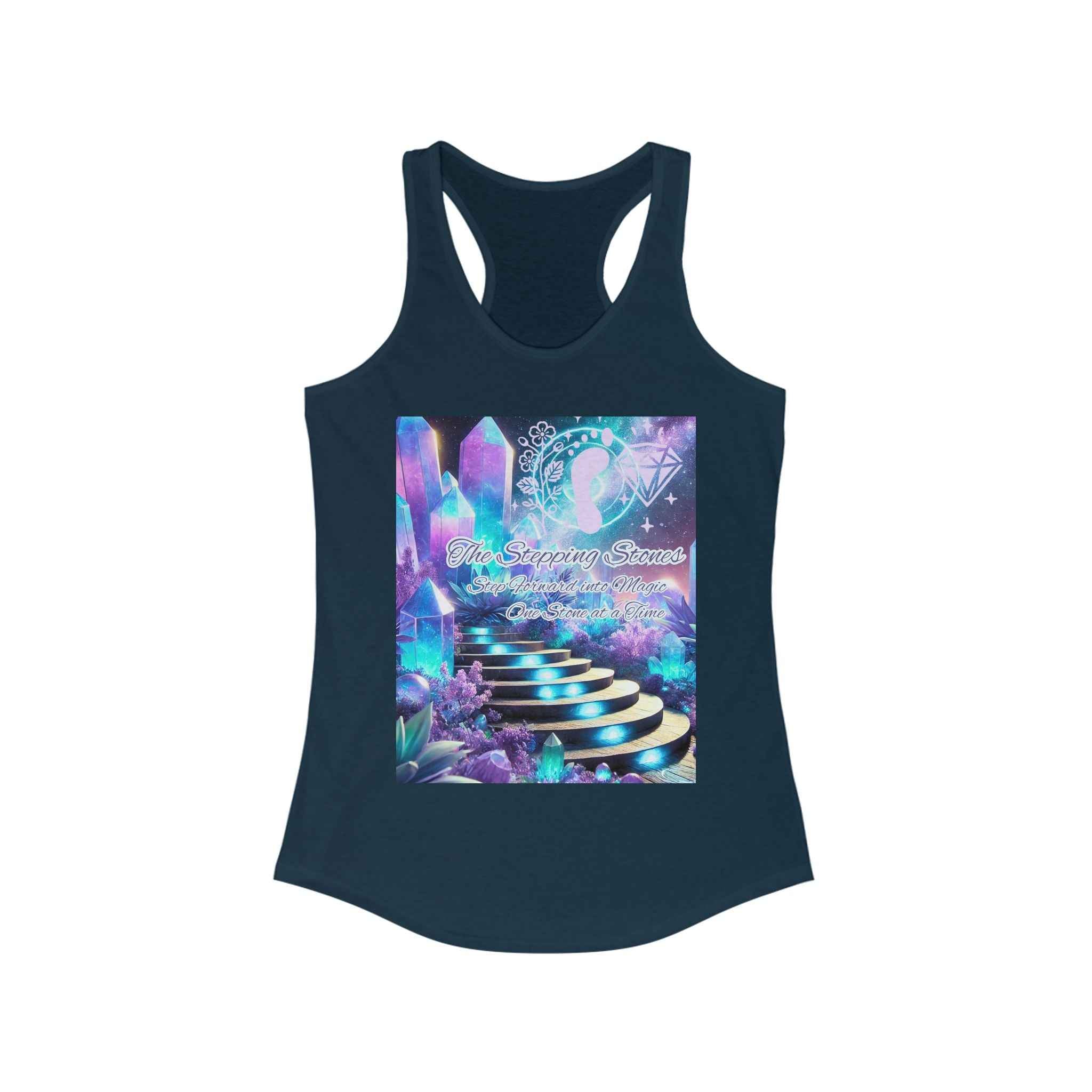 Crystal Stepping Stones Women's Racerback Tank Top - Positive Vibes Tee | Tank Top | Wiccan Center