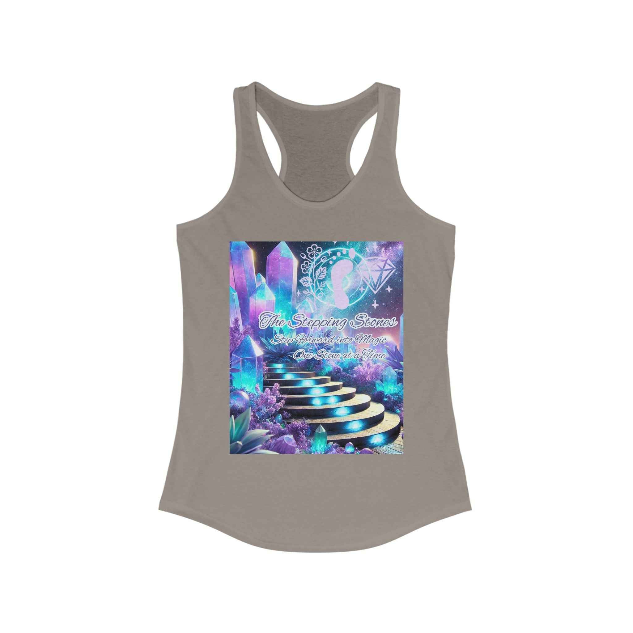 Crystal Stepping Stones Women's Racerback Tank Top - Positive Vibes Tee | Tank Top | Wiccan Center