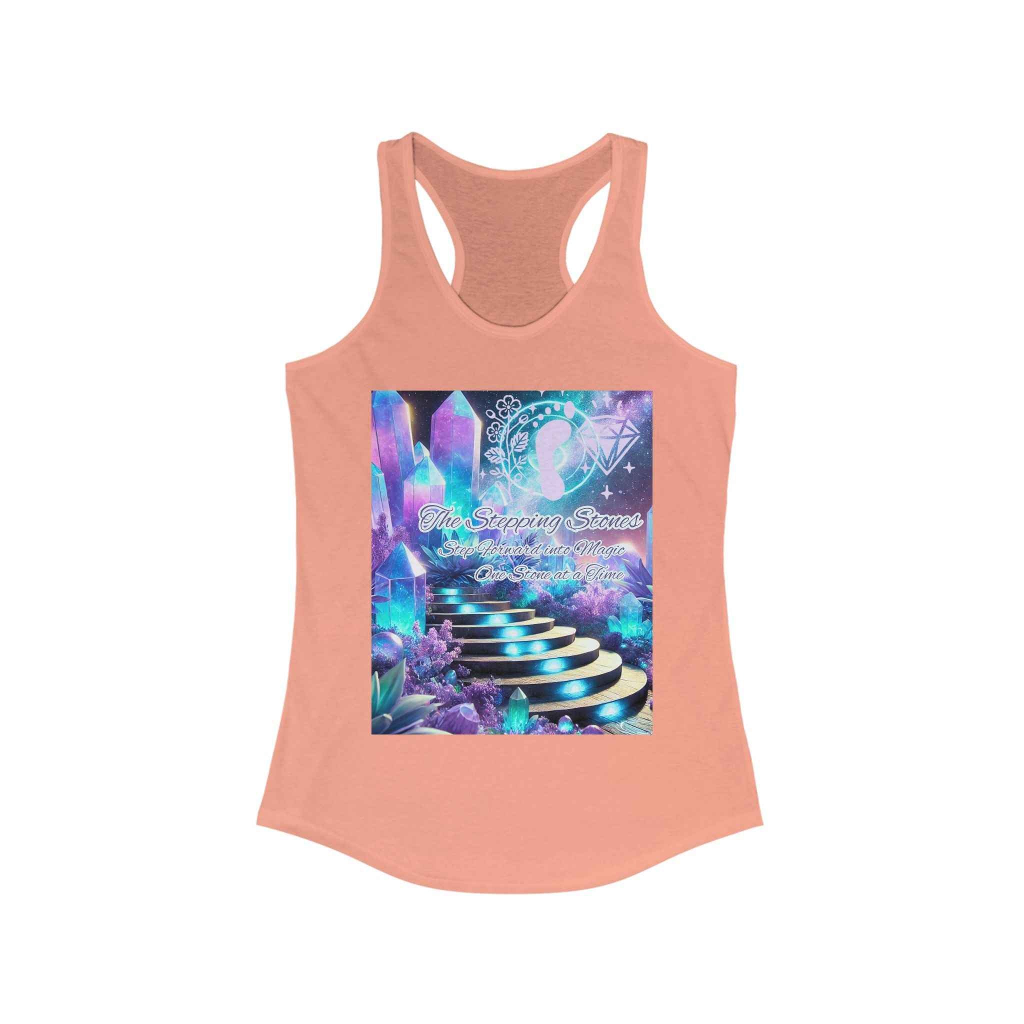 Crystal Stepping Stones Women's Racerback Tank Top - Positive Vibes Tee | Tank Top | Wiccan Center