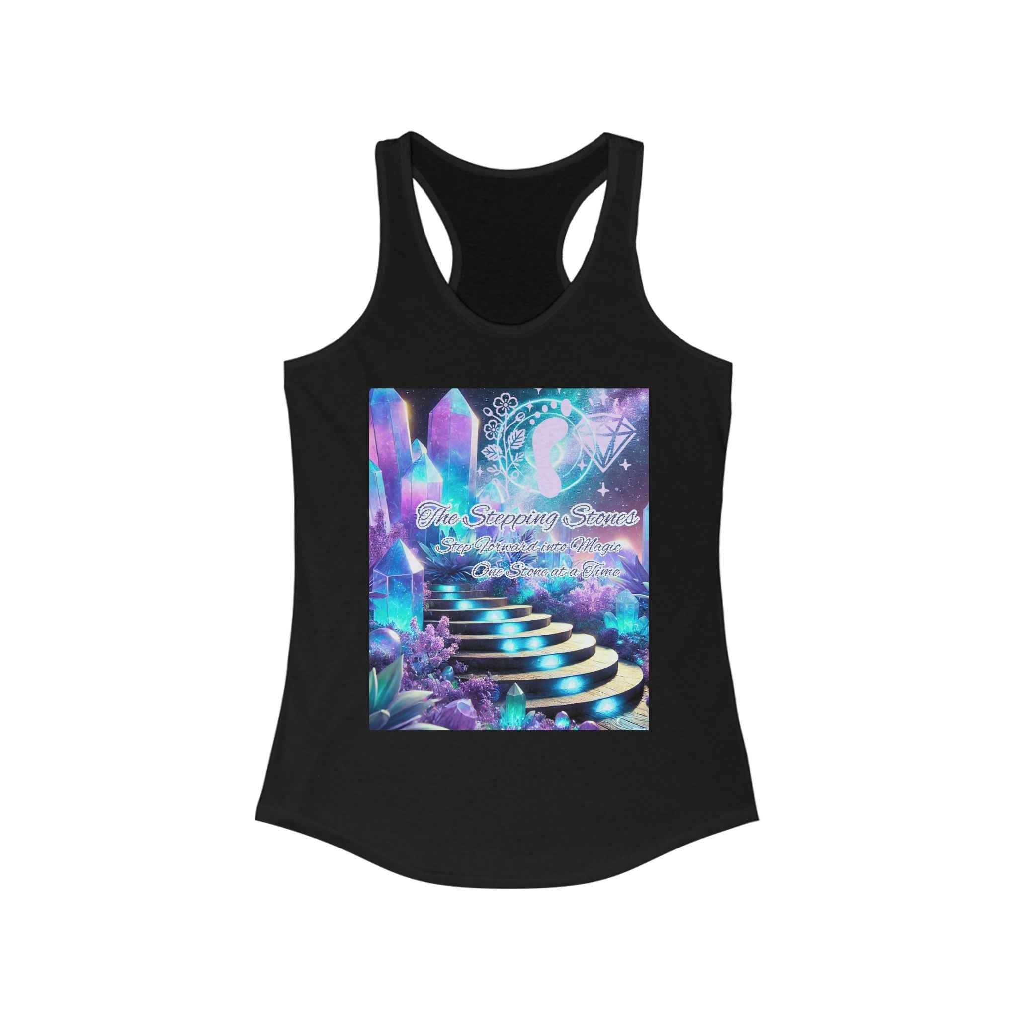 Crystal Stepping Stones Women's Racerback Tank Top - Positive Vibes Tee | Tank Top | Wiccan Center