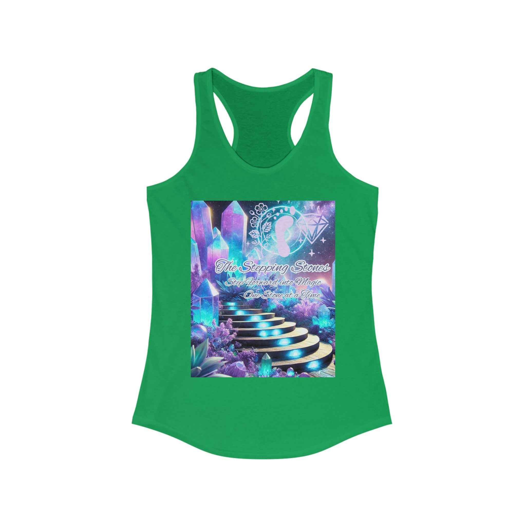 Crystal Stepping Stones Women's Racerback Tank Top - Positive Vibes Tee | Tank Top | Wiccan Center