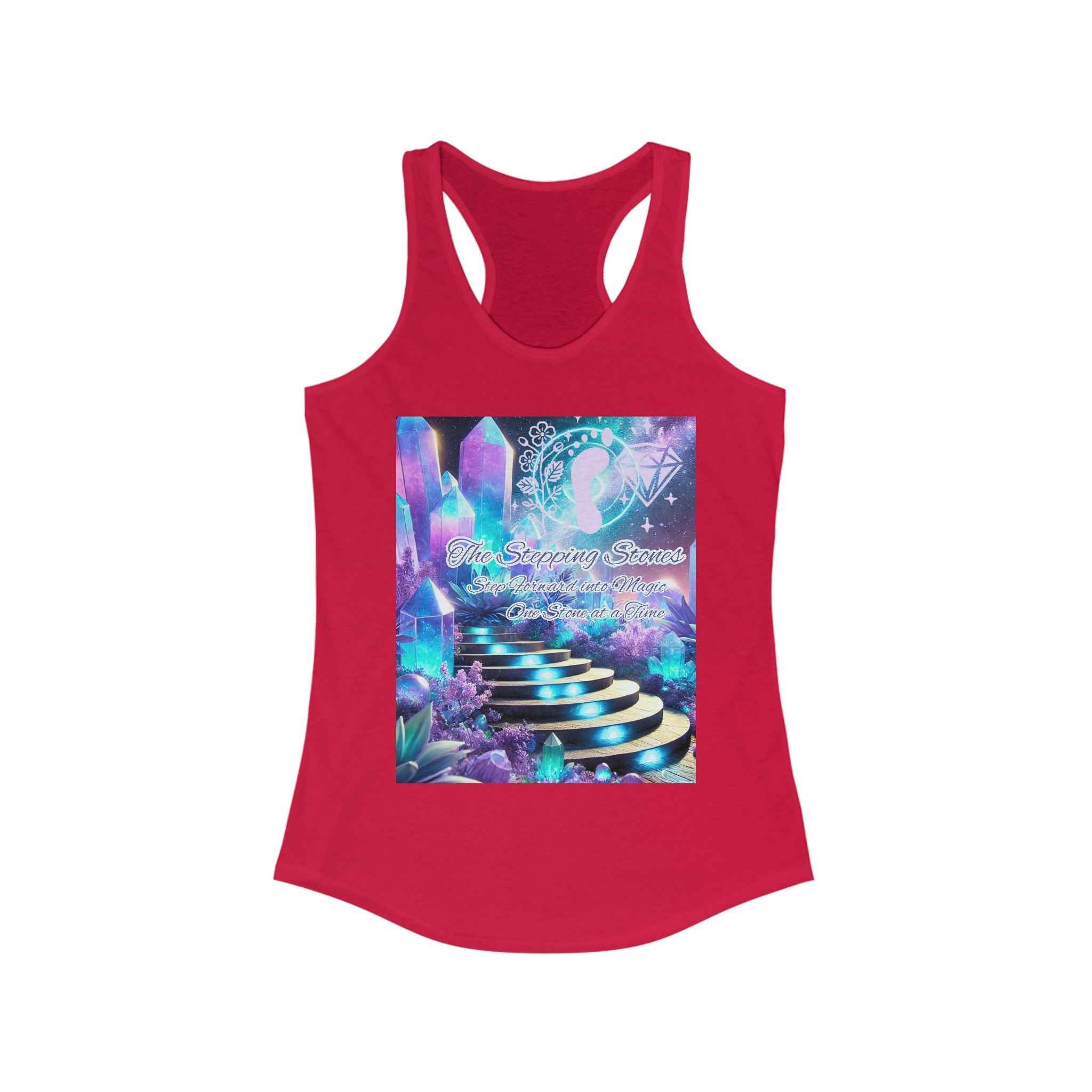 Crystal Stepping Stones Women's Racerback Tank Top - Positive Vibes Tee | Tank Top | Wiccan Center