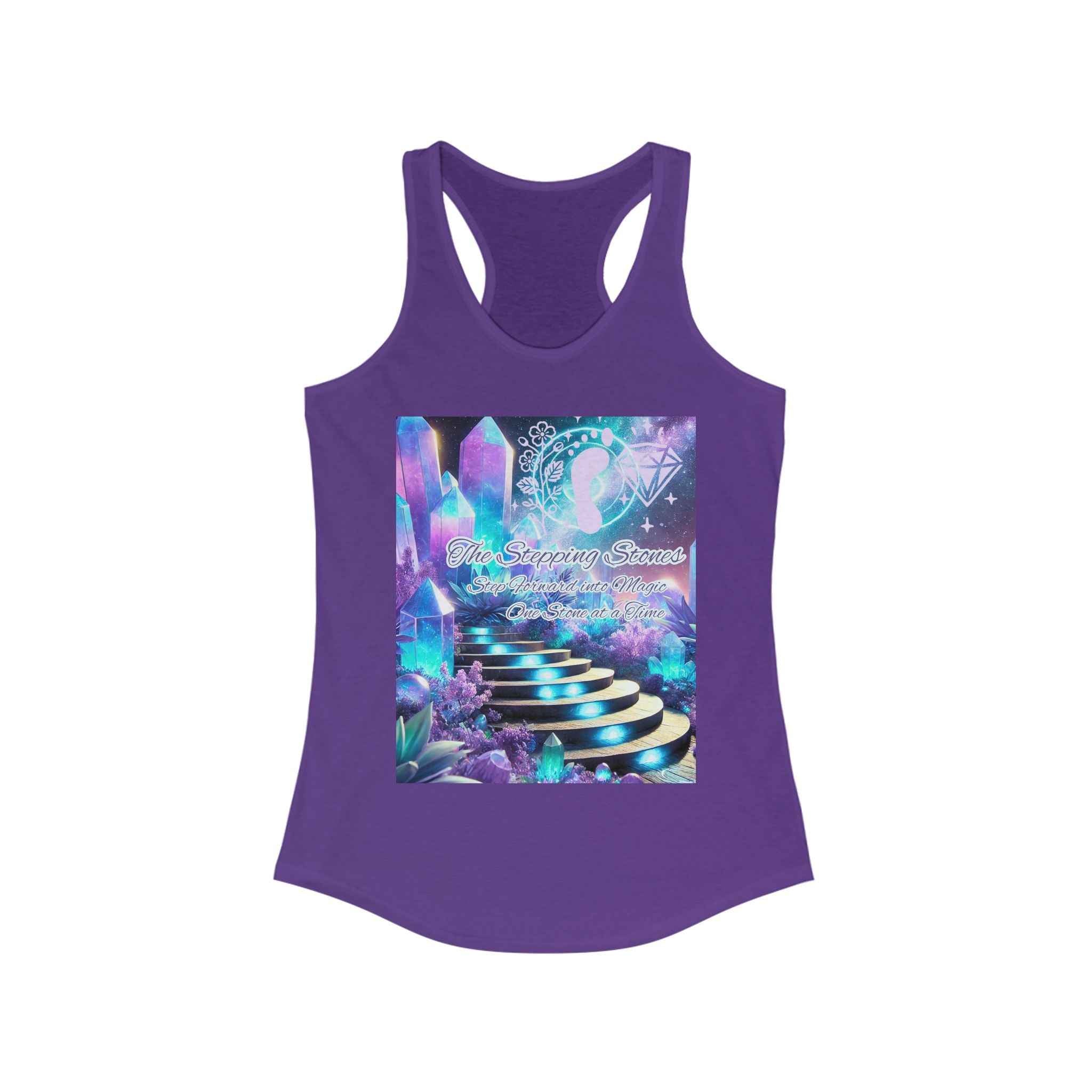 Crystal Stepping Stones Women's Racerback Tank Top - Positive Vibes Tee | Tank Top | Wiccan Center