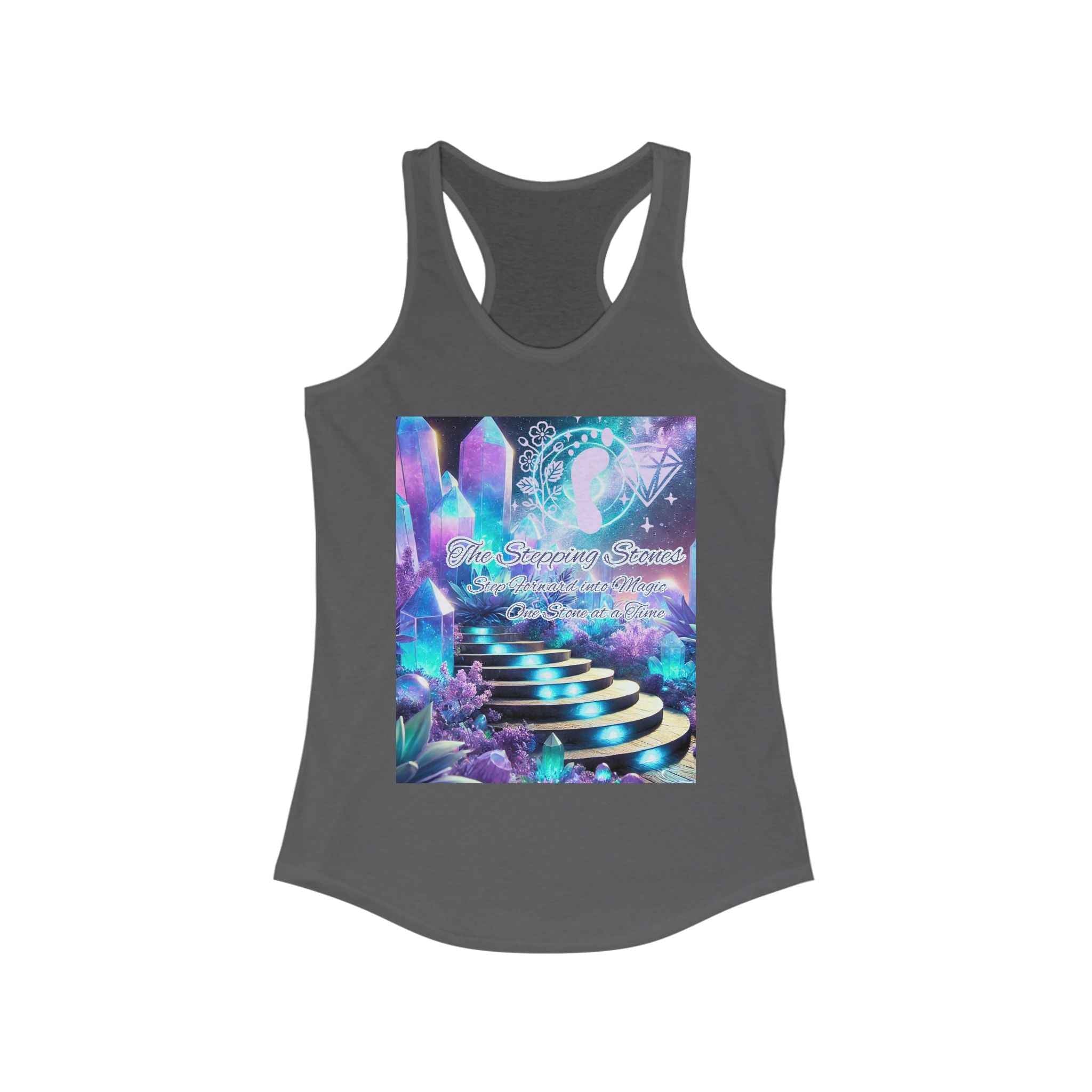 Crystal Stepping Stones Women's Racerback Tank Top - Positive Vibes Tee | Tank Top | Wiccan Center