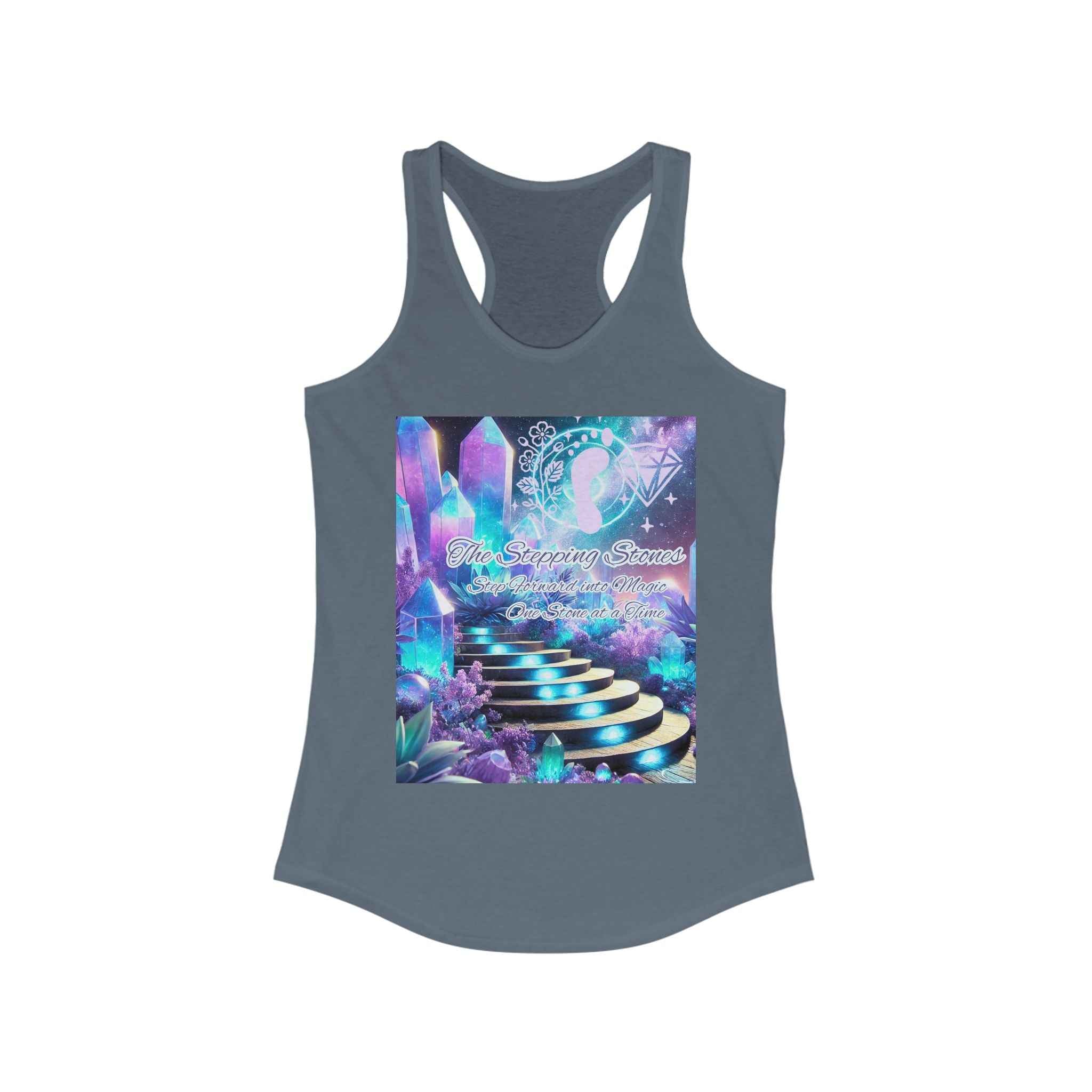 Crystal Stepping Stones Women's Racerback Tank Top - Positive Vibes Tee | Tank Top | Wiccan Center
