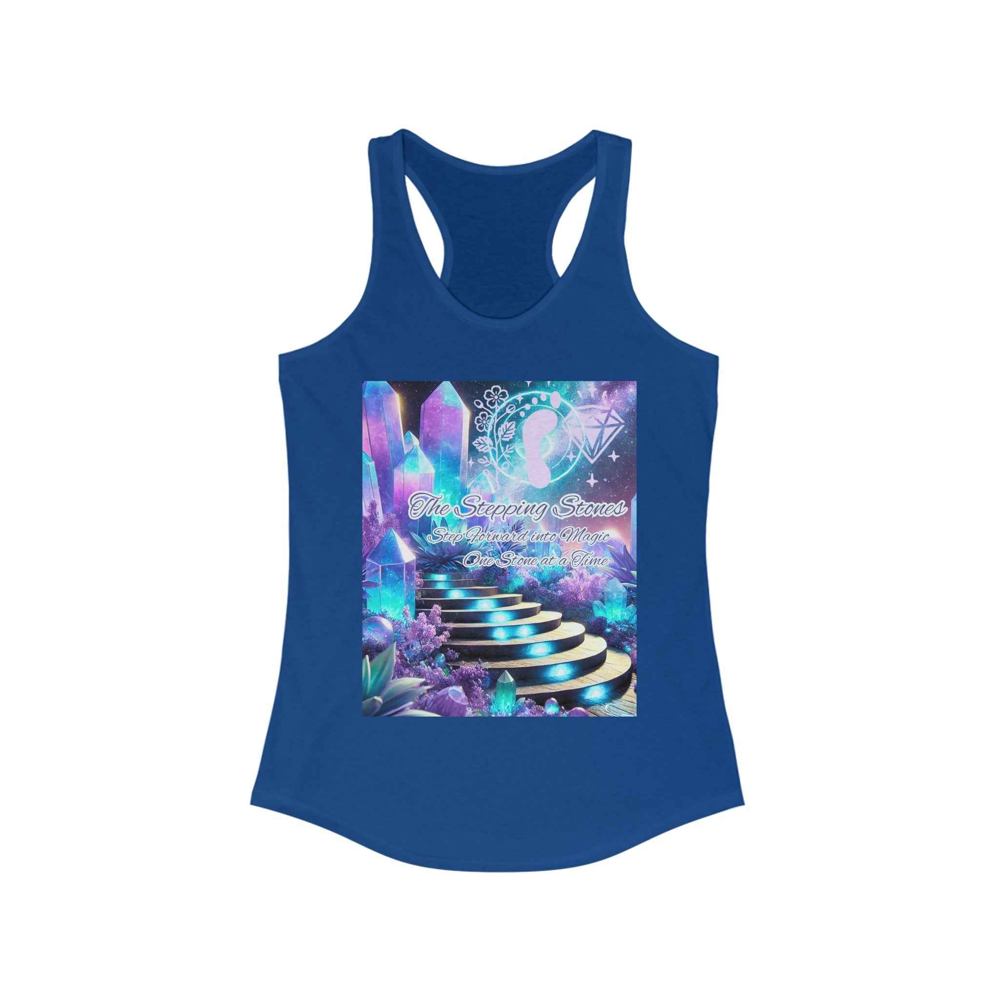 Crystal Stepping Stones Women's Racerback Tank Top - Positive Vibes Tee | Tank Top | Wiccan Center