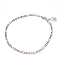Figaro Chain Bracelet / Anklet with Swarovski Clasp