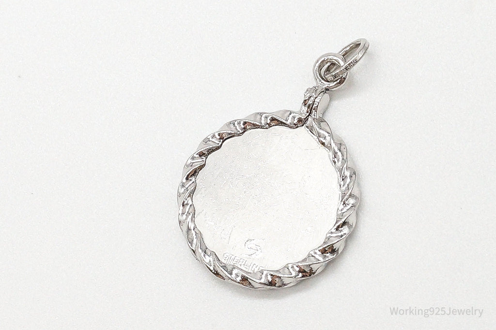 Vintage "Merry Xmas" Etched Bells Sterling Silver Pendant | Jewelry > Necklaces > Pendants | Wiccan Center