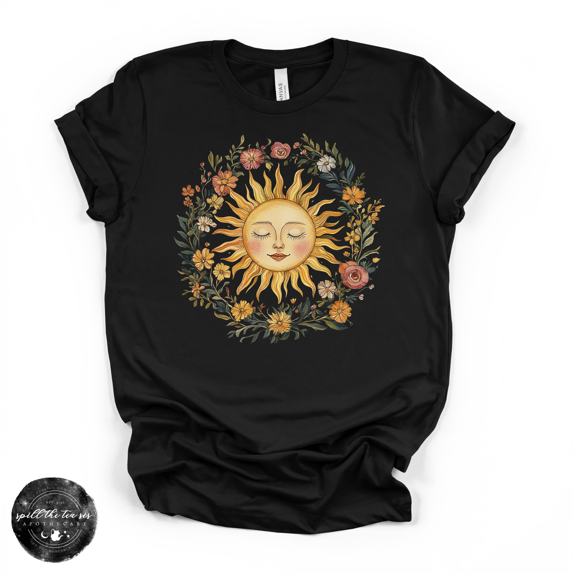Celestial Sun Tee | Mystical Sun Graphic T-Shirt | | Wiccan Center