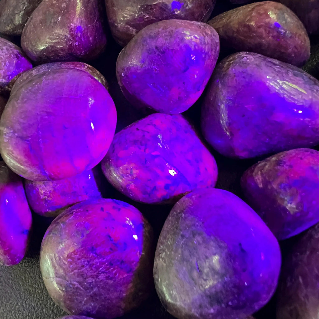 Red Ruby Crystal Tumbled (UV Reactive)(By The Piece Or Pound) | Home & Living > Home Decor > Home Accents > Rocks & Geodes | Wiccan Center