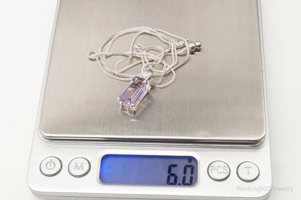 Vintage Amethyst Sterling Silver Adjustable Chain Necklace | Jewelry > Necklaces > Pendants | Wiccan Center