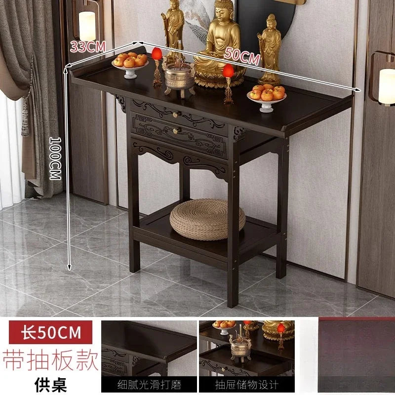 Standing Cabinet Altar – Buddha Table & Home Incense Offering Stand