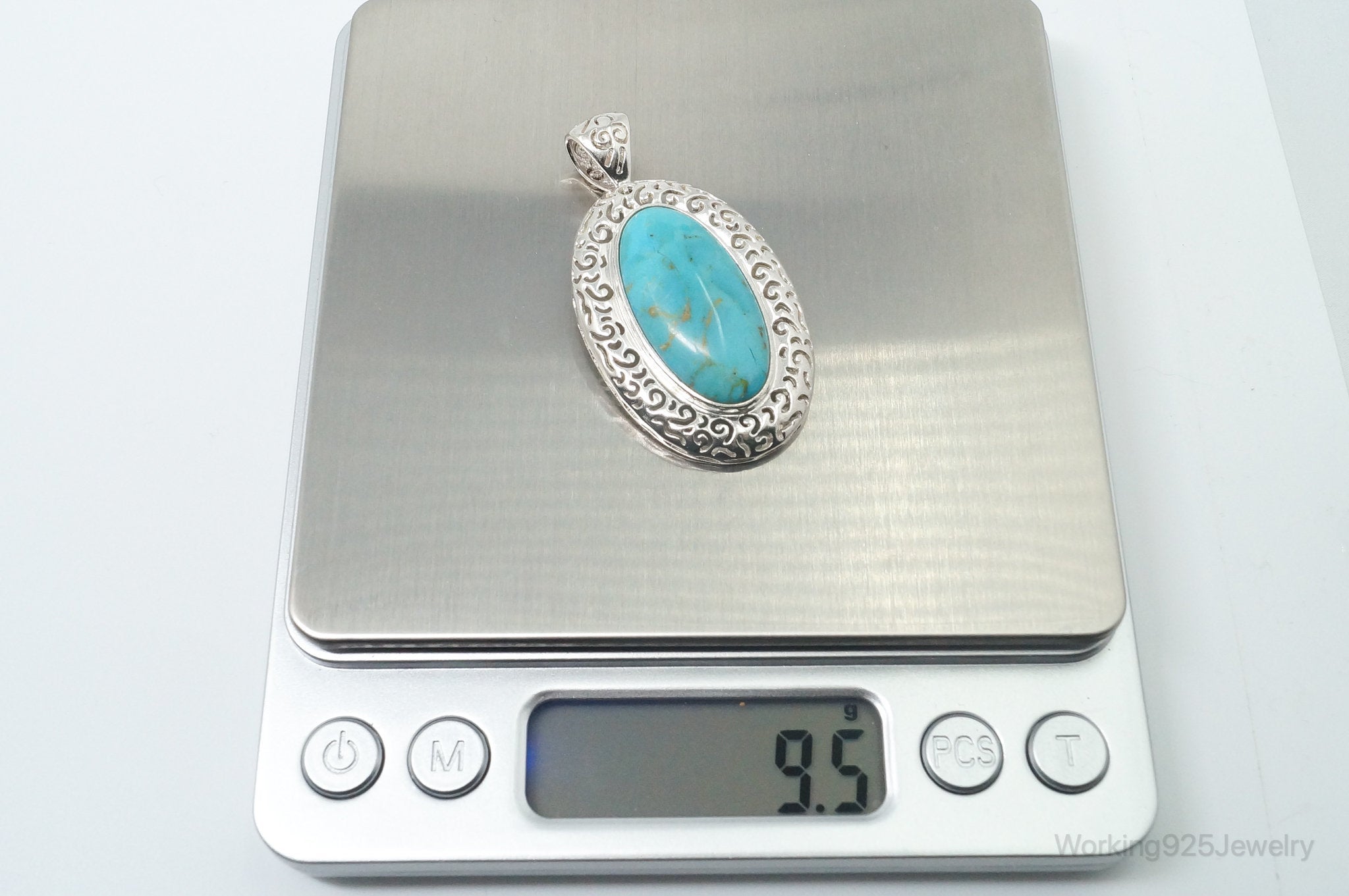 Vintage Desert Rose Trading Co Turquoise Sterling Silver Necklace Pendant | Jewelry > Necklaces > Pendants | Wiccan Center