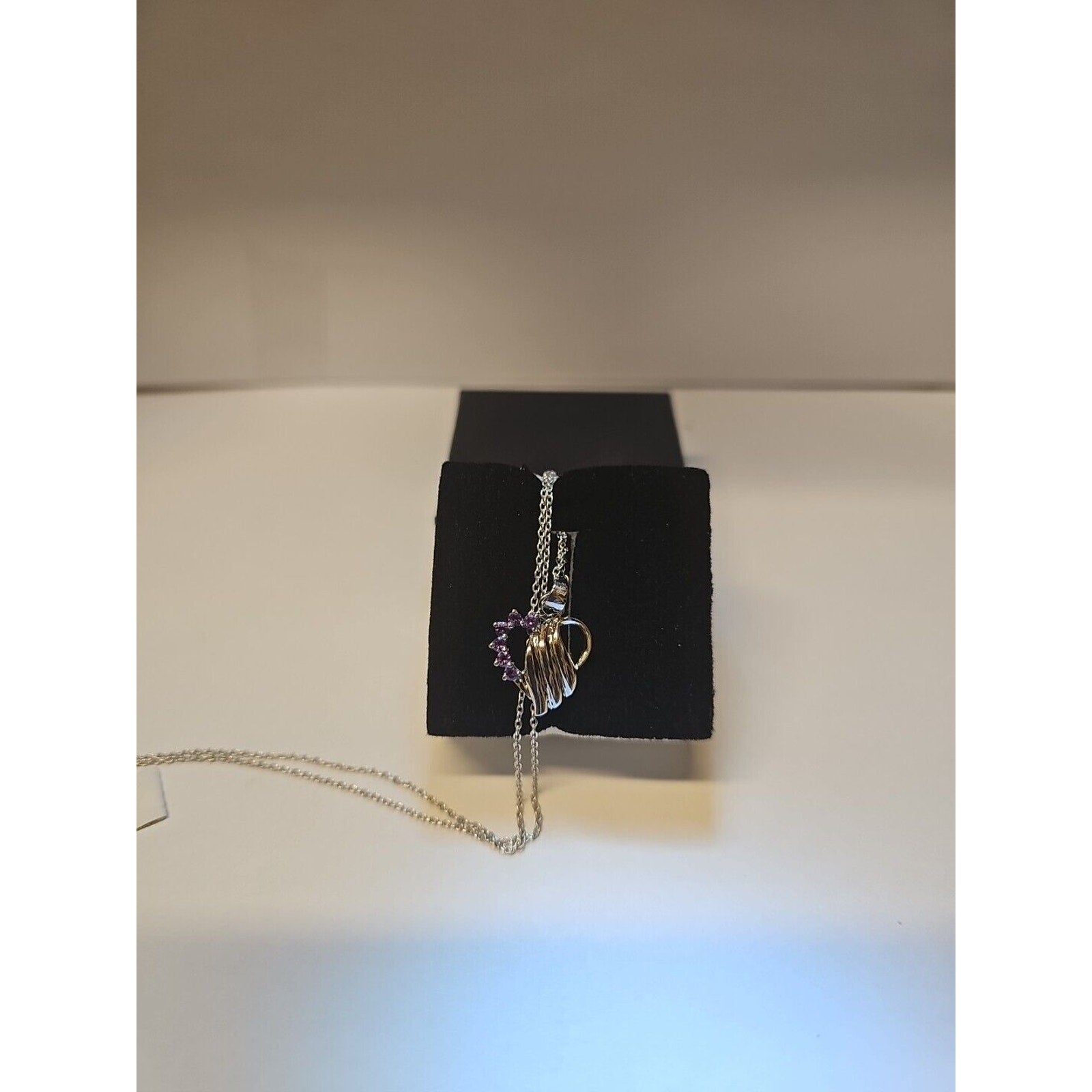 Amethyst Heart Pendant Necklace — 18-inch Sterling Silver Chain | CrystalCloud Company