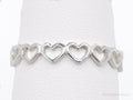 Vintage STE BEE Open Hearts Pattern Sterling Silver Band Ring - Size 8 | Jewelry > Rings | Wiccan Center