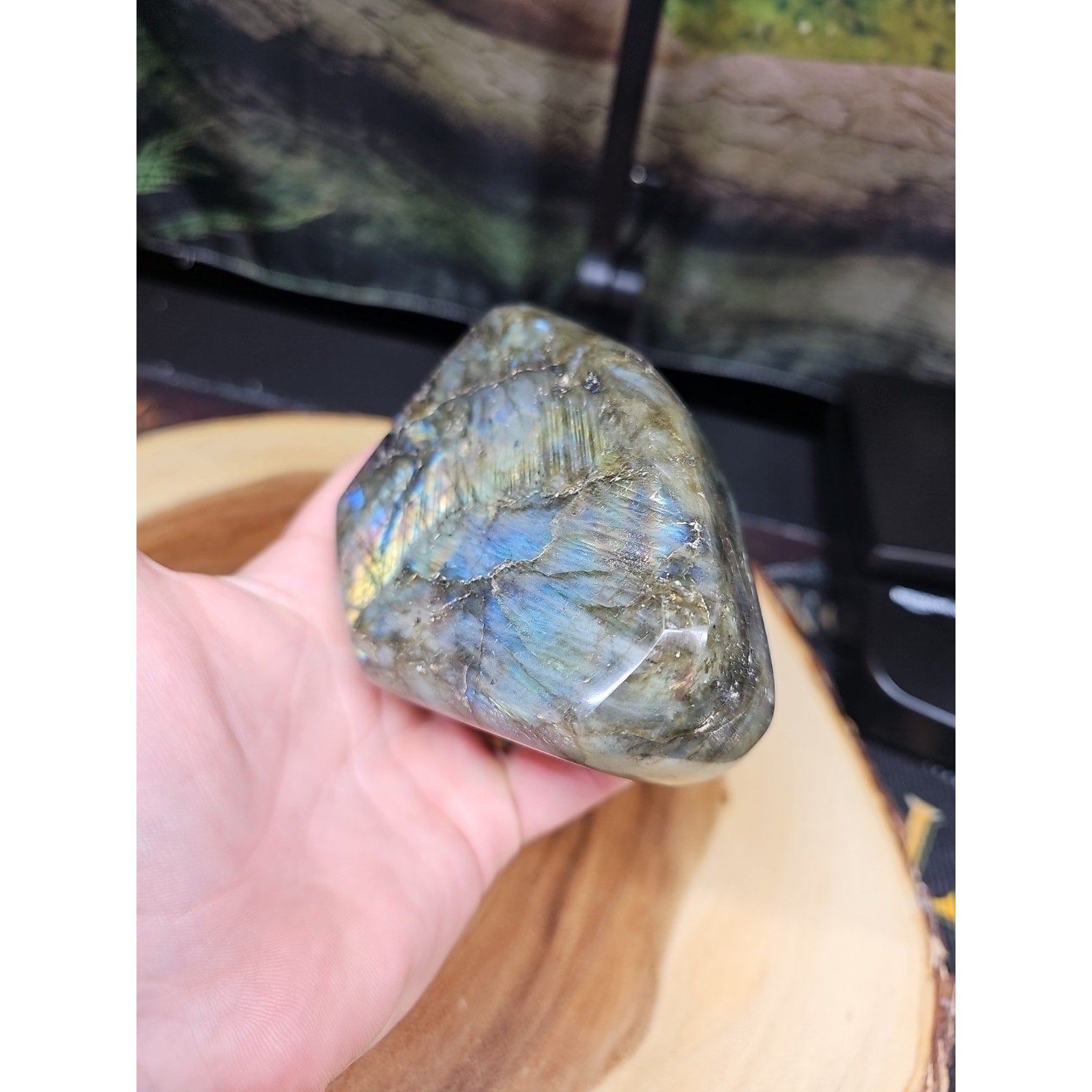 1.48LB 1Pcs Natural Rainbow Labradorite Crystal Spectrolite Stone | Mineral Specimens | Wiccan Center