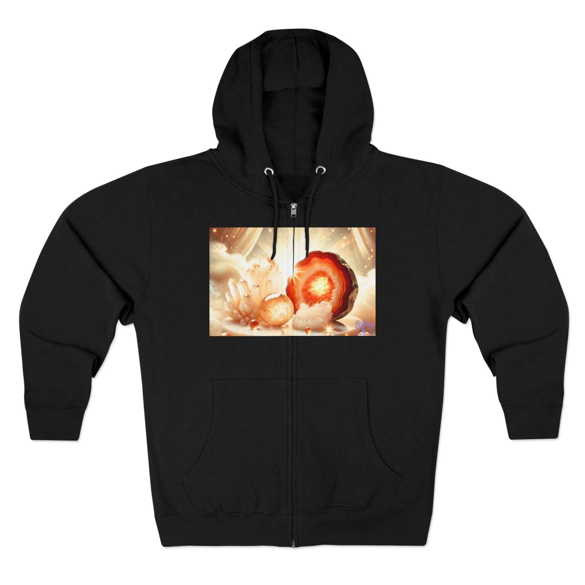 Warm Geode Zipped Hooded Sweater | Hoodie | Wiccan Center