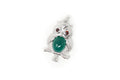 Vintage Green Chalcedony Garnet Wise Owl Sterling Silver Pendant Necklace | Jewelry > Necklaces > Pendants | Wiccan Center