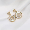 Korean Exquisite Sterling Silver Opal Shell Earrings
