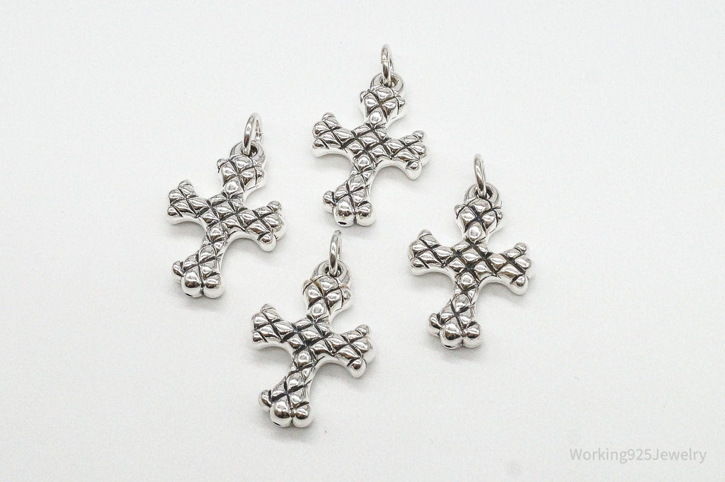 Vintage Puffy Hollow Cross Sterling Silver Pendants | Jewelry > Necklaces > Pendants | Wiccan Center