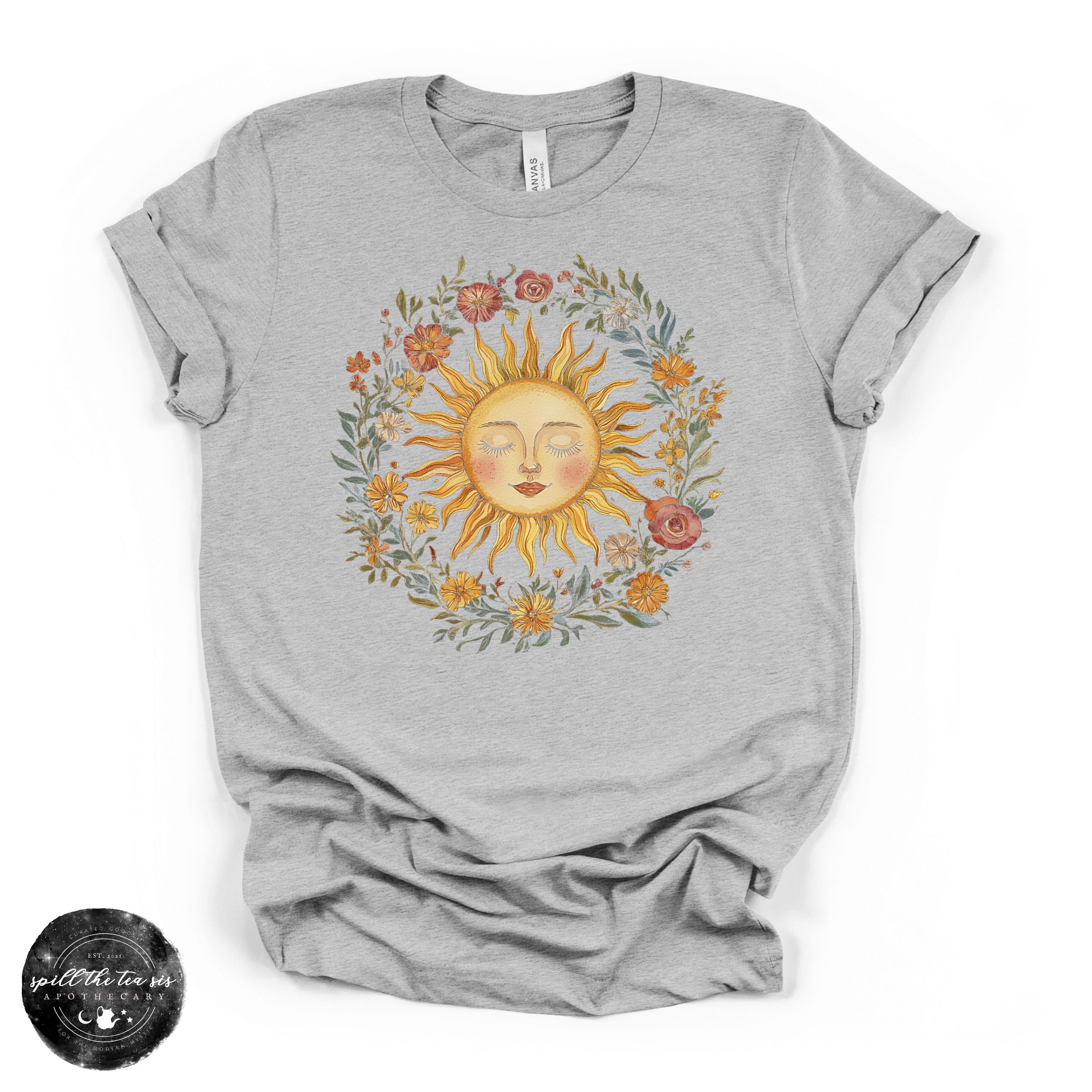 Celestial Sun Tee | Mystical Sun Graphic T-Shirt | | Wiccan Center