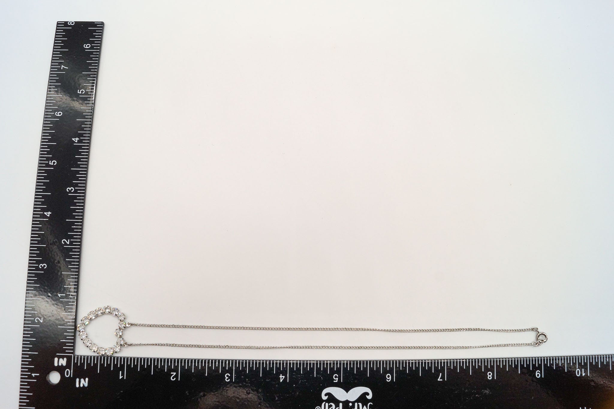Antique Crystal Heart Sterling Silver Necklace 16" | Jewelry > Necklaces > Pendants | Wiccan Center