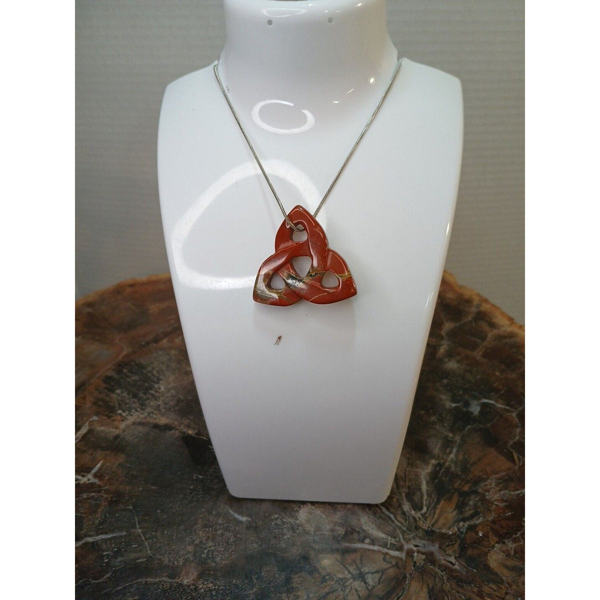 Ocean Jasper Agate Necklace — 925 Sterling Silver Chain