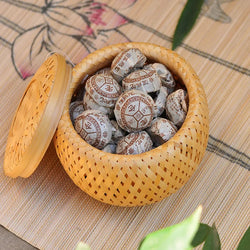 Bamboo Woven Mini Basket – Double-Layer Box & Tea Jar Cover | Basket | Wiccan Center