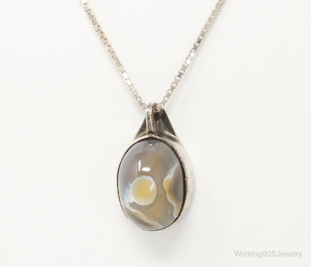 Vintage Agate Sterling Silver Necklace | Jewelry > Necklaces > Pendants | Wiccan Center