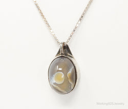 Vintage Agate Sterling Silver Necklace | Jewelry > Necklaces > Pendants | Wiccan Center