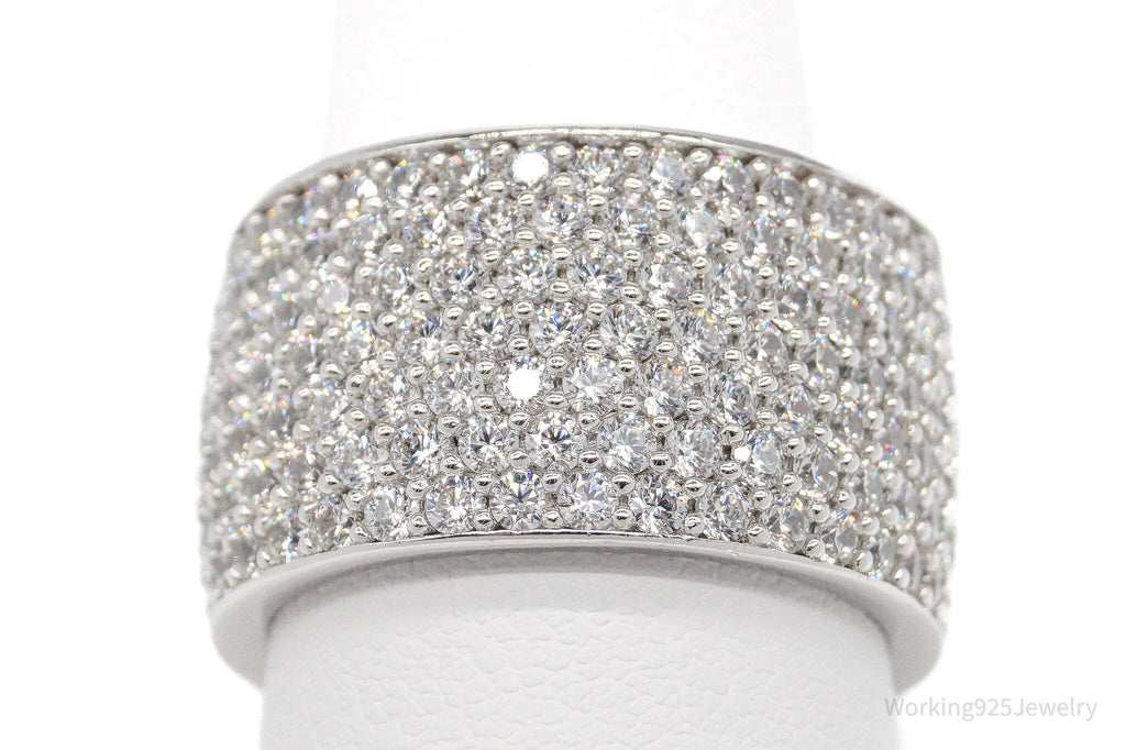 Vintage SW Cubic Zirconia Sterling Silver Band Ring - Size 7.5 | Jewelry > Rings | Wiccan Center